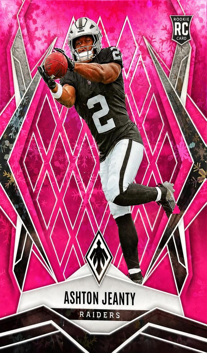 2025 Panini Phoenix Football Pink Winter Ashton Jeanty #158