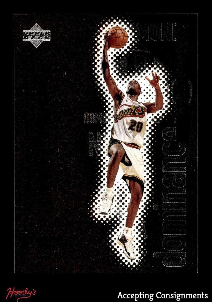1998 Upper Deck Black Diamond Basketball Gary Payton #D25 PSA 8.5