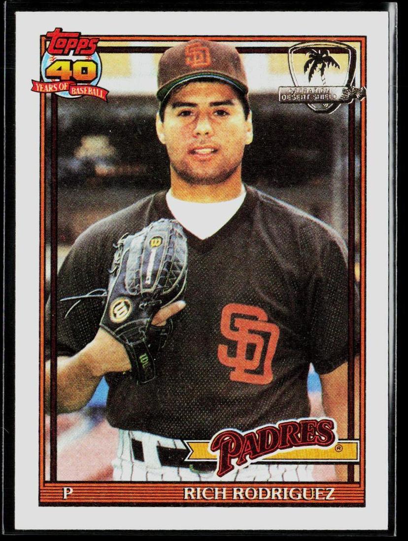 1991 Topps Baseball Rich Rodriguez #573