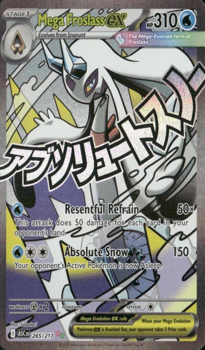 2026 Pokemon Mega Evolution Ascended Heroes Mega Froslass EX #265 PSA 10