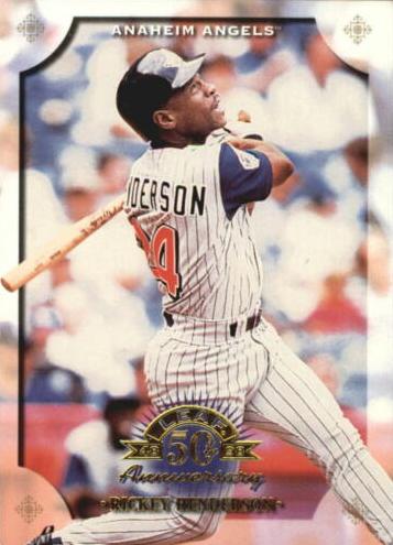 1998 Leaf Baseball Rickey Henderson #34 PSA 9