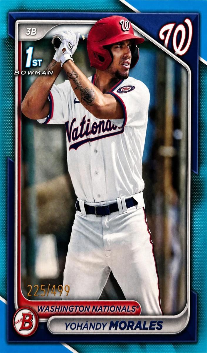 2024 Bowman Prospects Baseball Sky Blue Yohandy Morales #BP-52 PSA 9