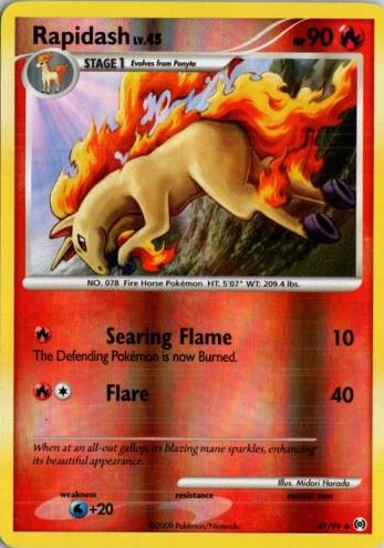 2009 Pokemon Platinum Arceus Rapidash #47