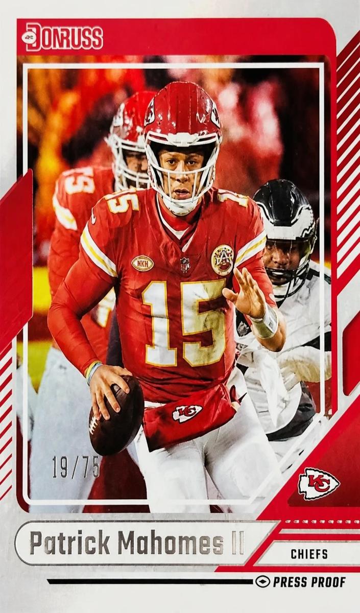 2024 Panini Donruss Football Press Proof Silver Die-Cut Patrick Mahomes II #100
