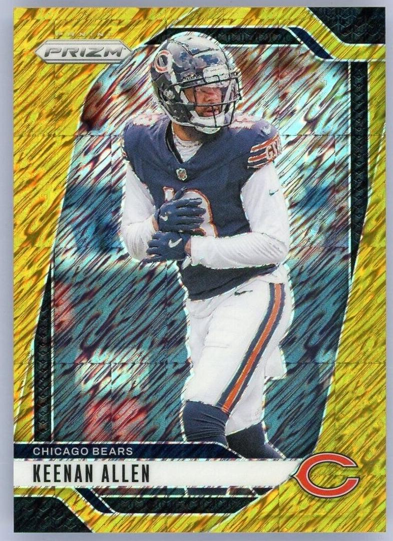 2024 Panini Prizm Football Gold Shimmer Keenan Allen #49 PSA 9