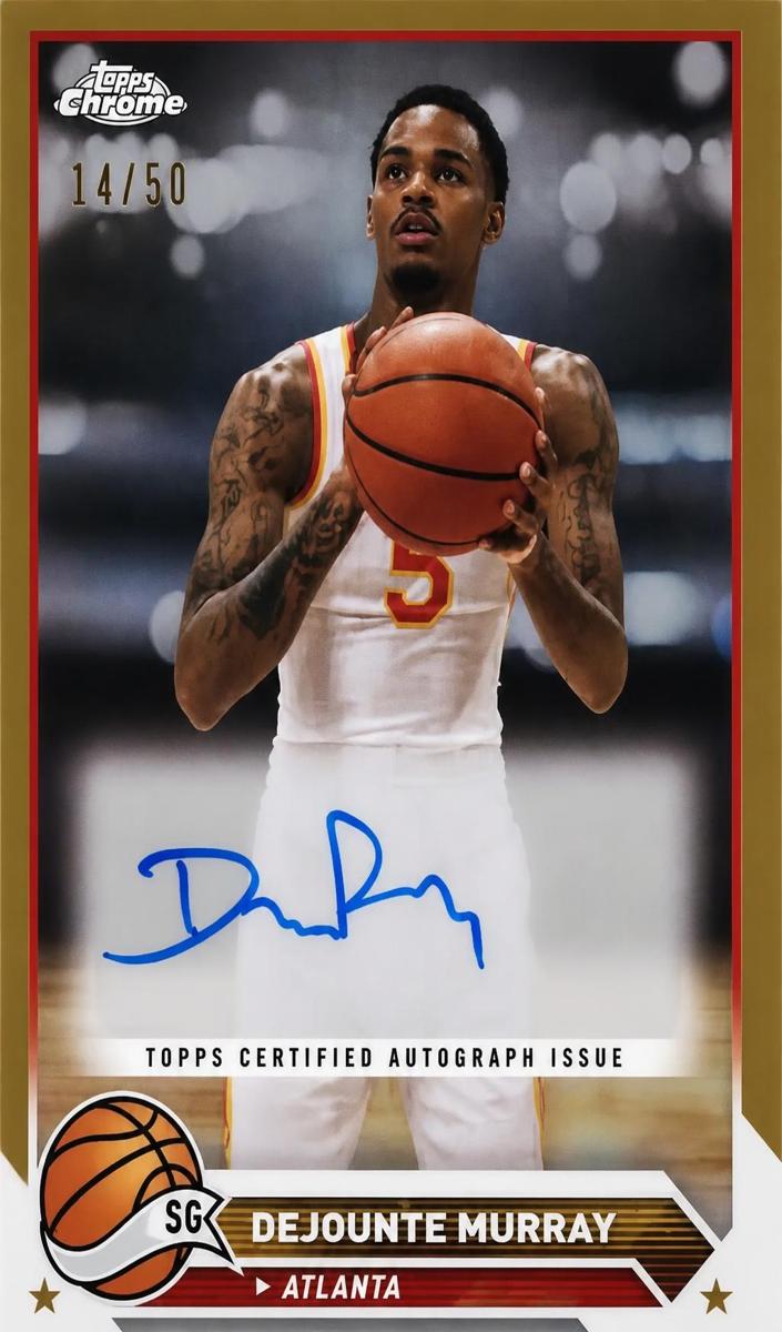 2023 Topps Chrome Basketball Gold Refractor Dejounte Murray #CG-DM