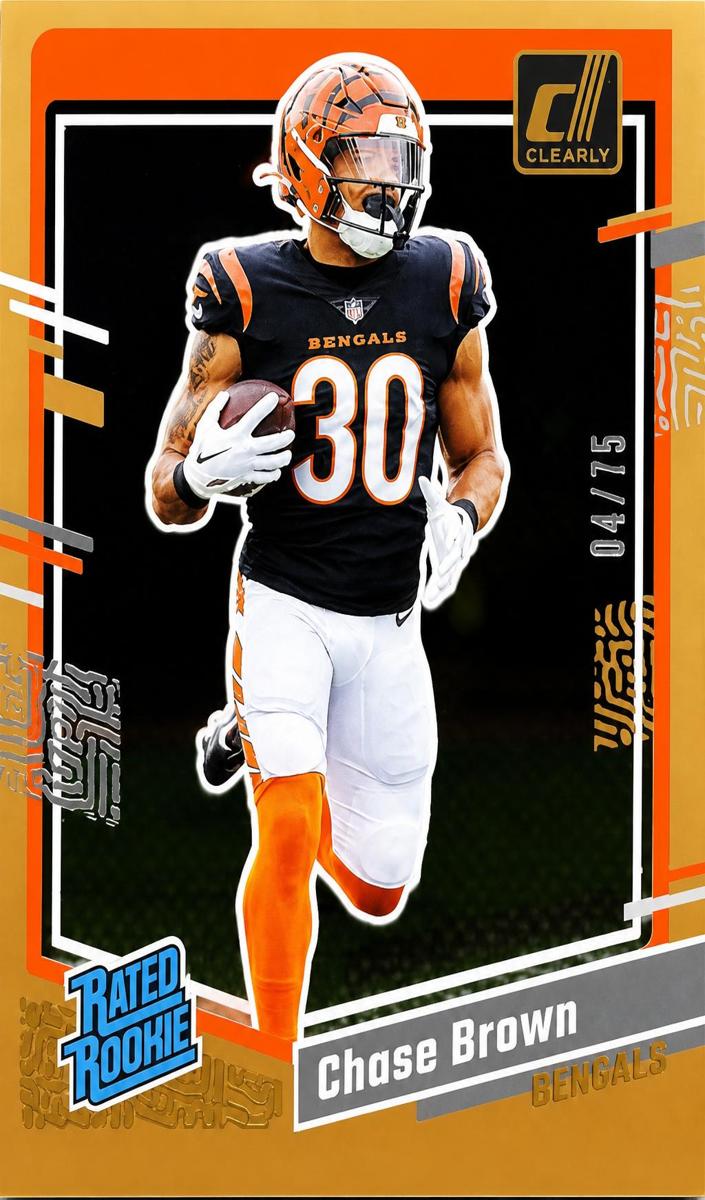2023 Panini Clearly Donruss Football Orange Chase Brown #55