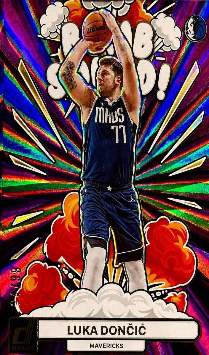 2023 Panini Donruss Basketball Holo Purple Laser Luka Doncic #3 PSA 10