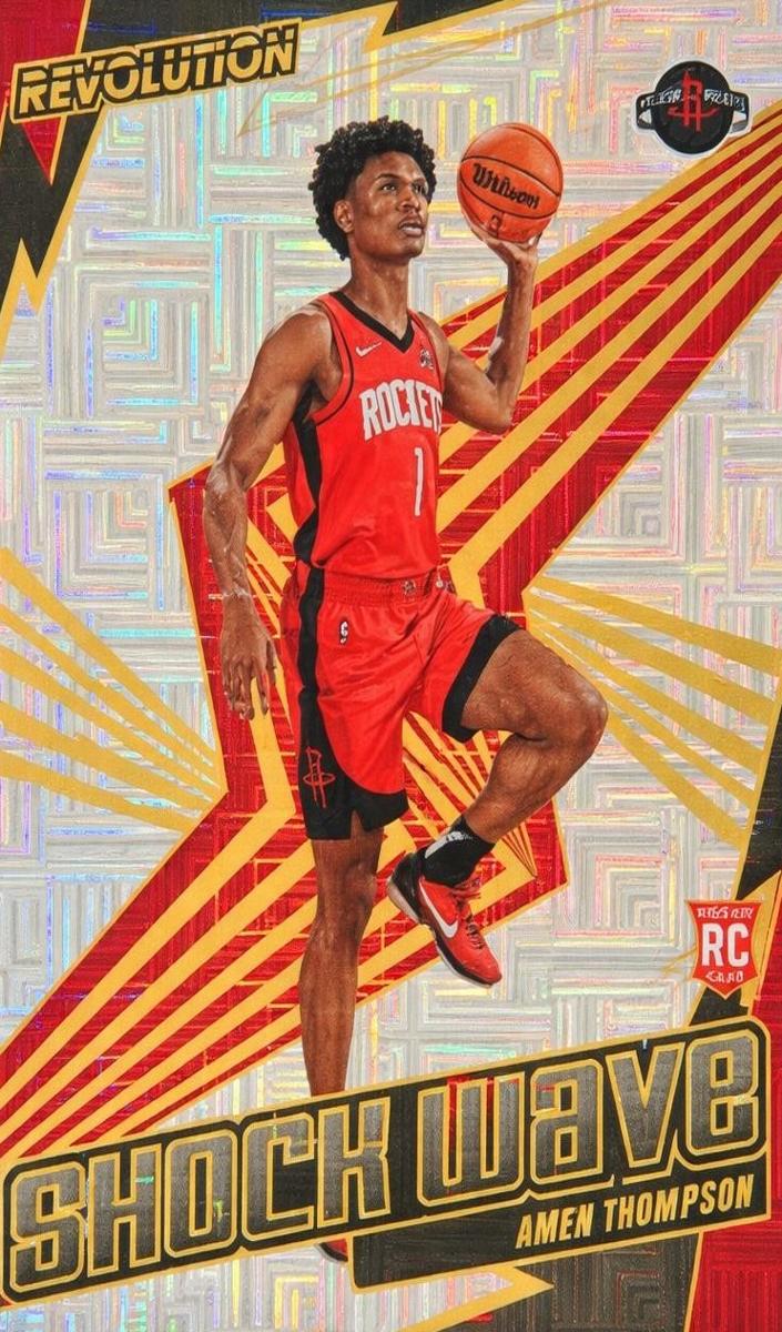 2023 Panini Revolution Basketball Fractal Amen Thompson #20 PSA 10