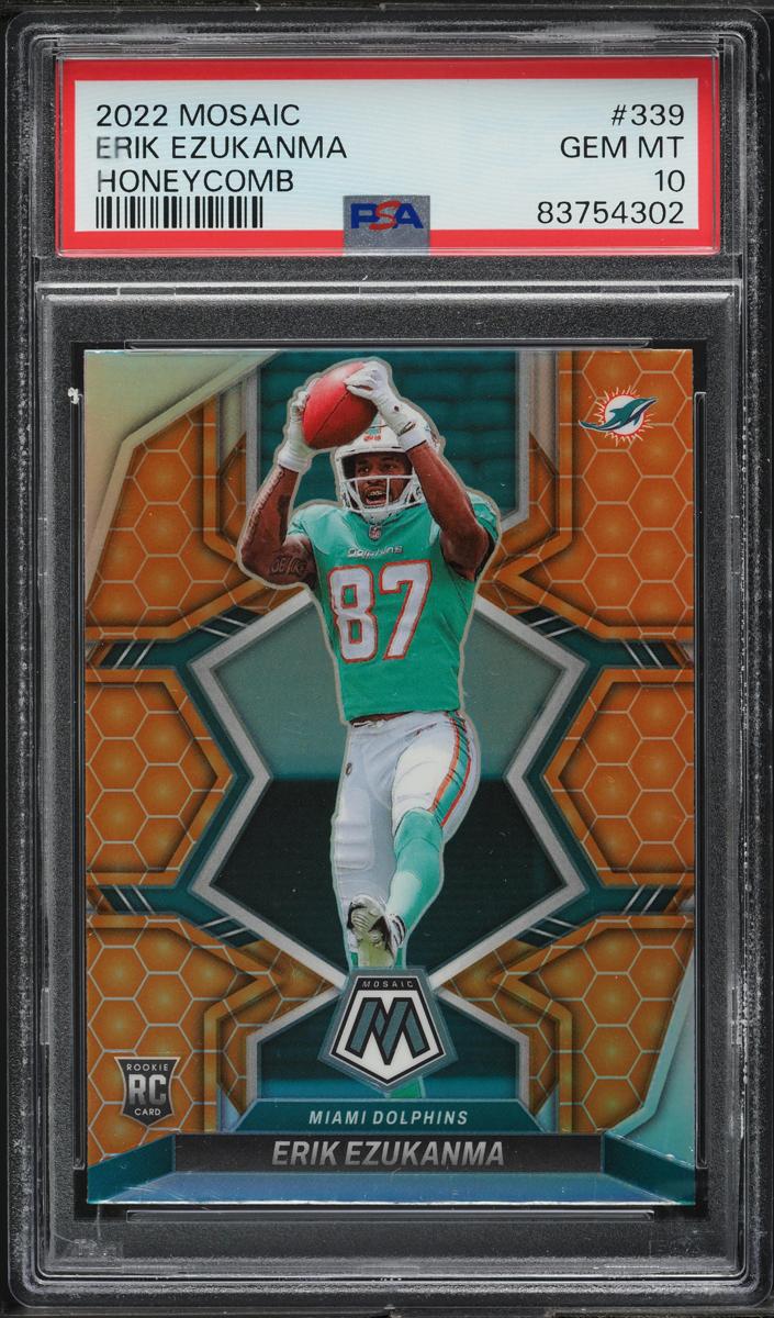 2022 Panini Mosaic Football Honeycomb Erik Ezukanma #339 PSA 6.5