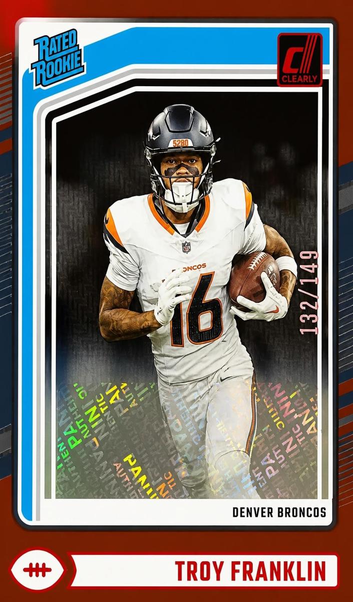 2024 Panini Clearly Donruss Football Red Troy Franklin #82