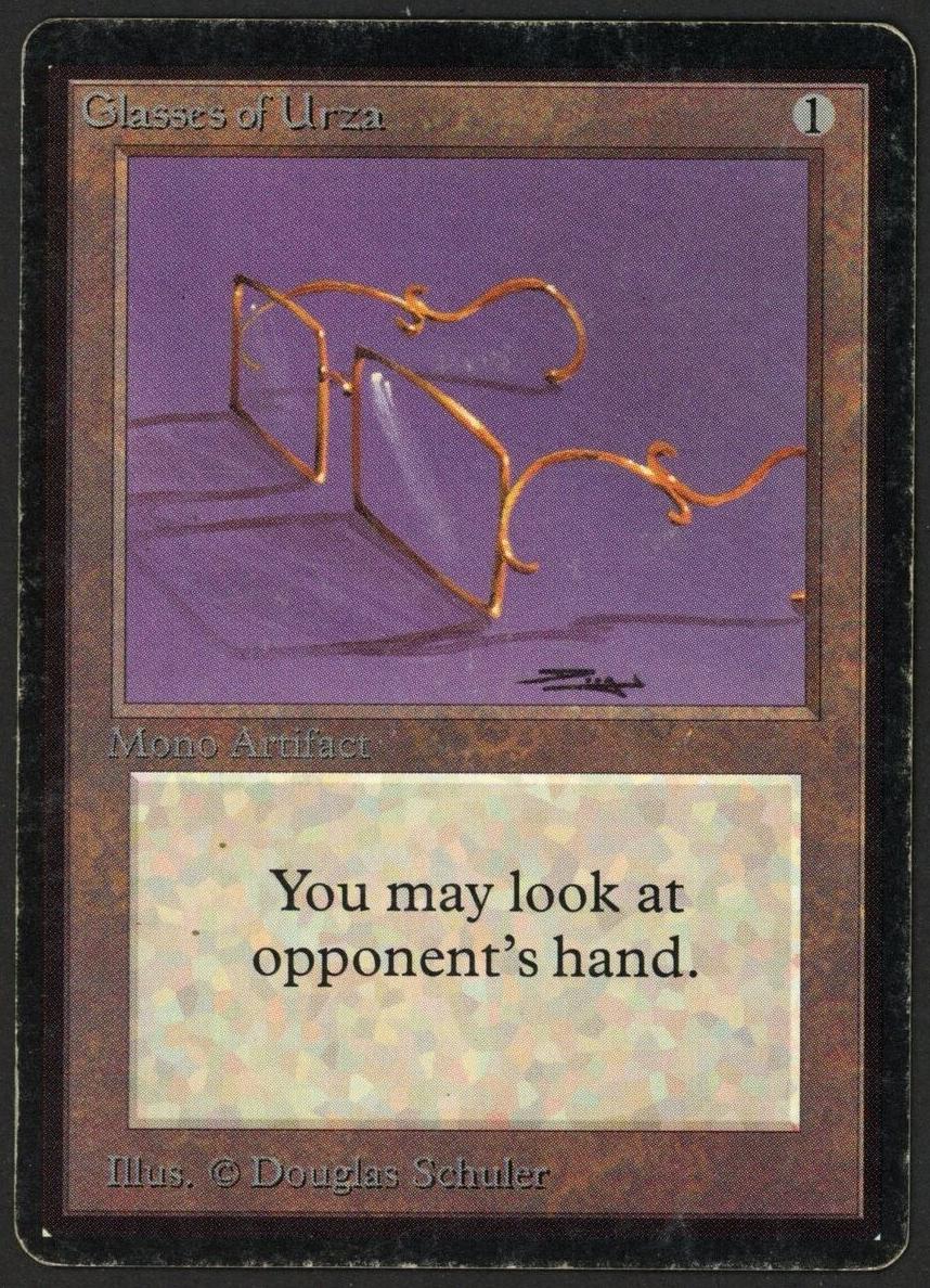 1993 Magic The Gathering Beta Glasses of Urza #NNO CGC 7.5