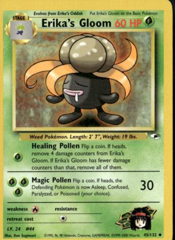 2000 Pokemon Gym Heroes Erika's Gloom #45 PSA 10