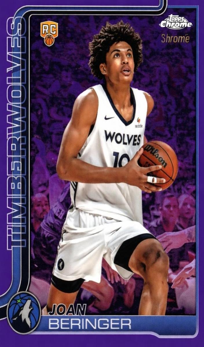 2025 Topps Chrome Basketball Purple Refractor Joan Beringer #267 PSA 10