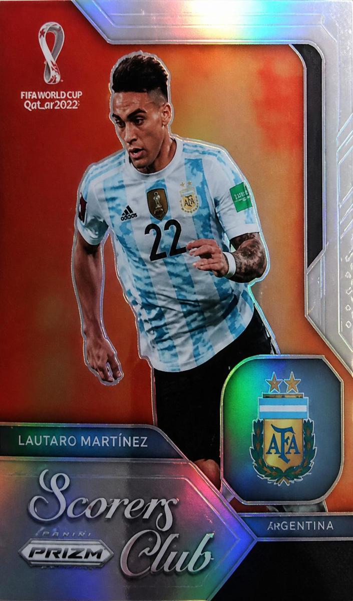 2022 Panini Prizm FIFA World Cup Qatar Soccer Silver Lautaro Martinez #21 PSA 10