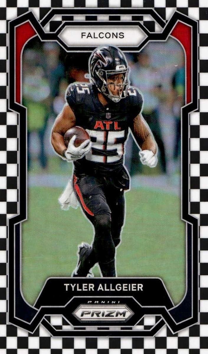 2023 Panini Prizm Football Black and White Checker Tyler Allgeier #14 SGC 9.5
