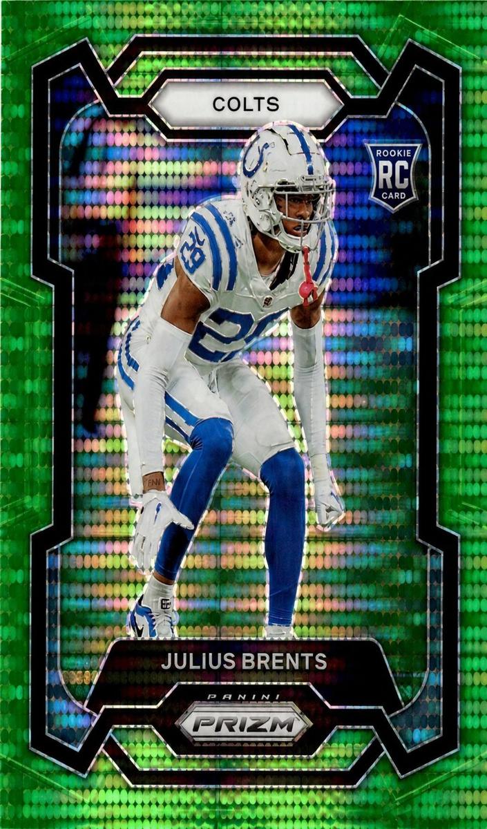 2023 Panini Prizm Football Neon Green Pulsar Julius Brents #346