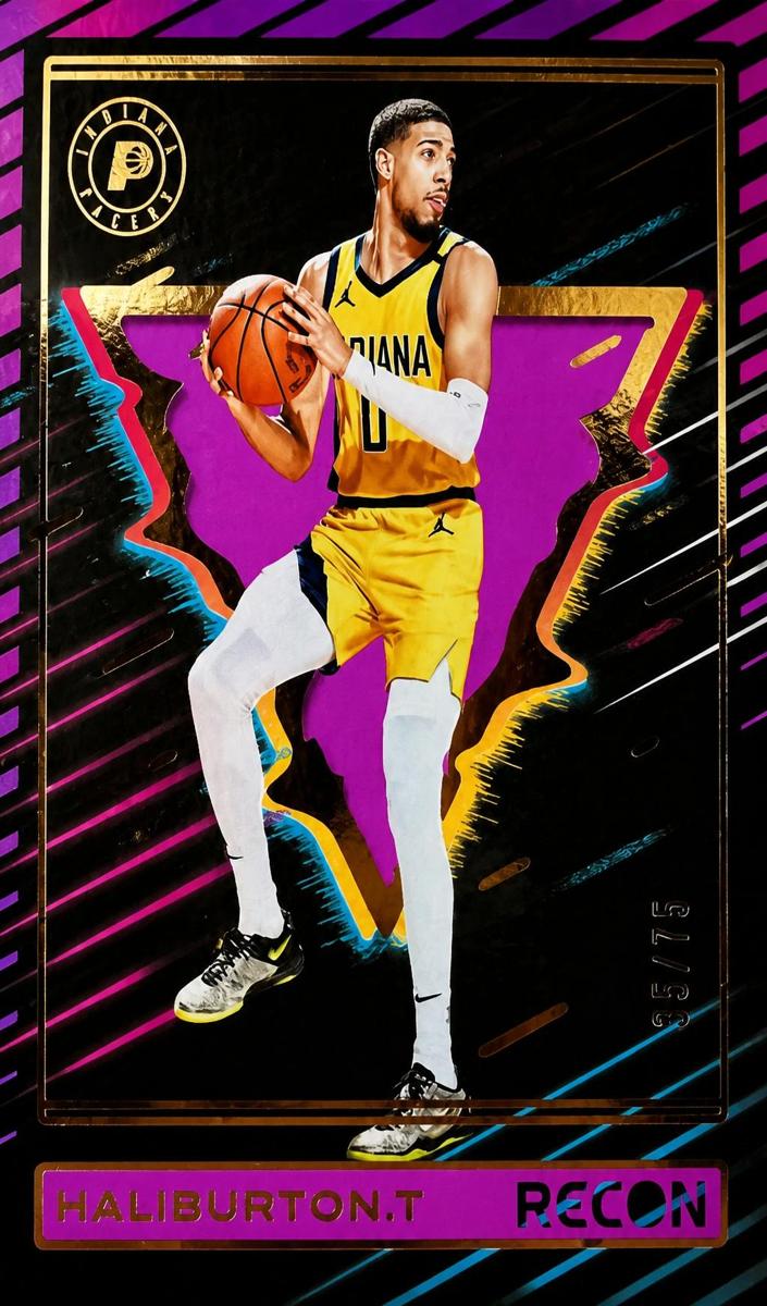 2023 Panini Recon Basketball Holo Purple Tyrese Haliburton #46