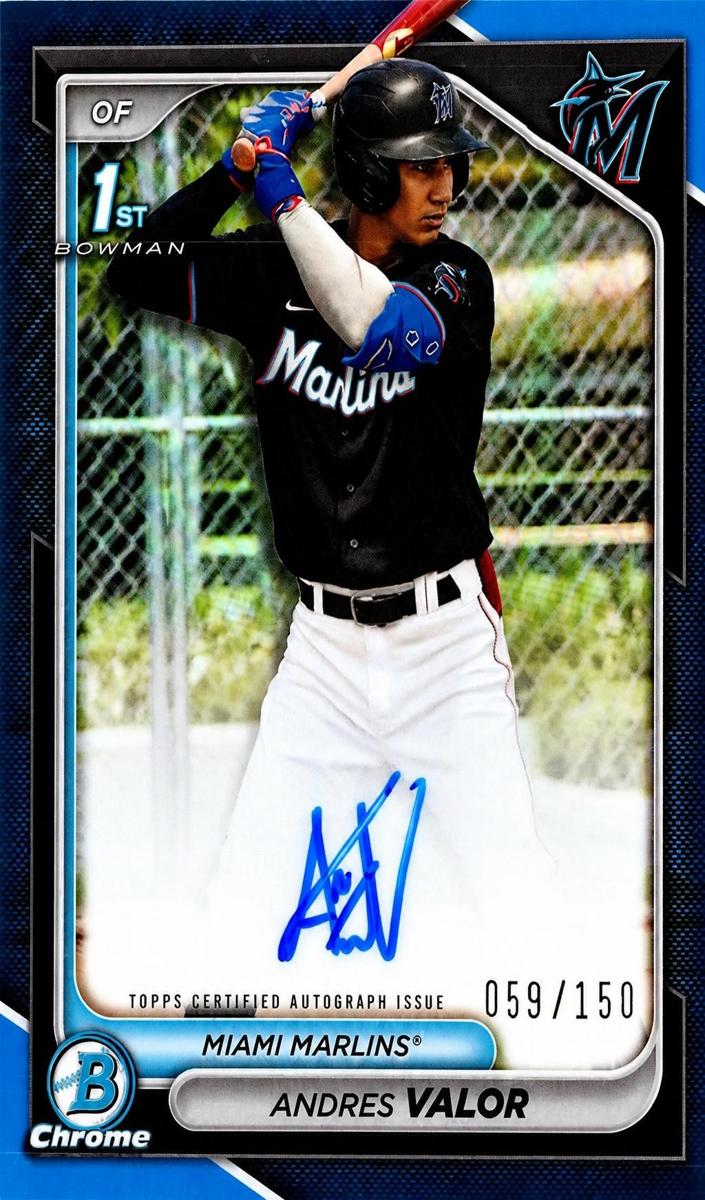2024 Bowman Chrome Baseball Blue Andres Valor #CPA-AV PSA 9
