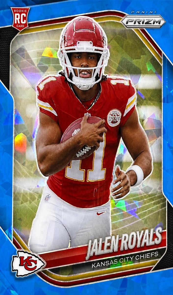 2025 Panini Prizm Football Blue Ice Jalen Royals #341