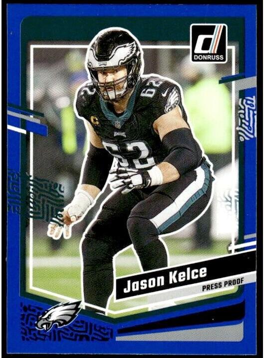 2023 Panini Donruss Football Press Proof Blue Jason Kelce #245