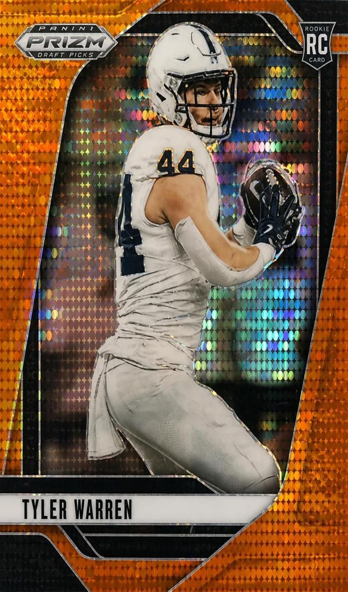 2025 Panini Prizm Draft Picks Football Orange Pulsar Tyler Warren #107