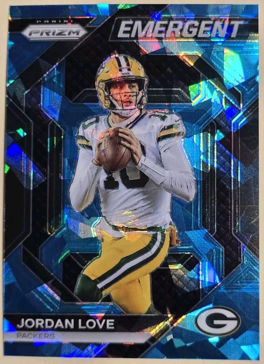 2023 Panini Prizm Football Blue Ice Jordan Love #H-3