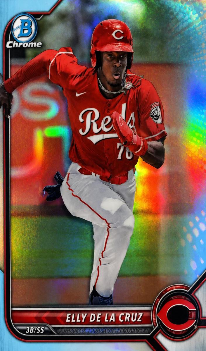 2022 Bowman Draft Baseball Sky Blue Elly De LA Cruz #BDC-80 PSA 10
