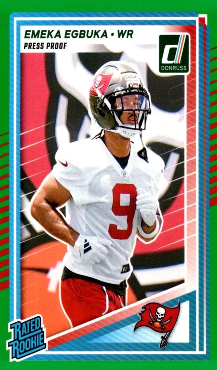 2025 Panini Donruss Football Press Proof Green Emeka Egbuka #375