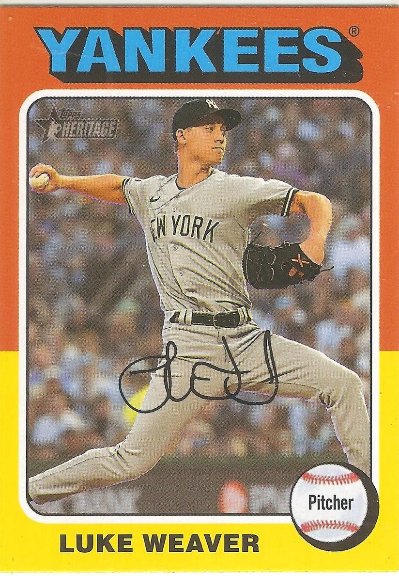 2024 Topps Heritage Baseball Luke Weaver #61 PSA 8