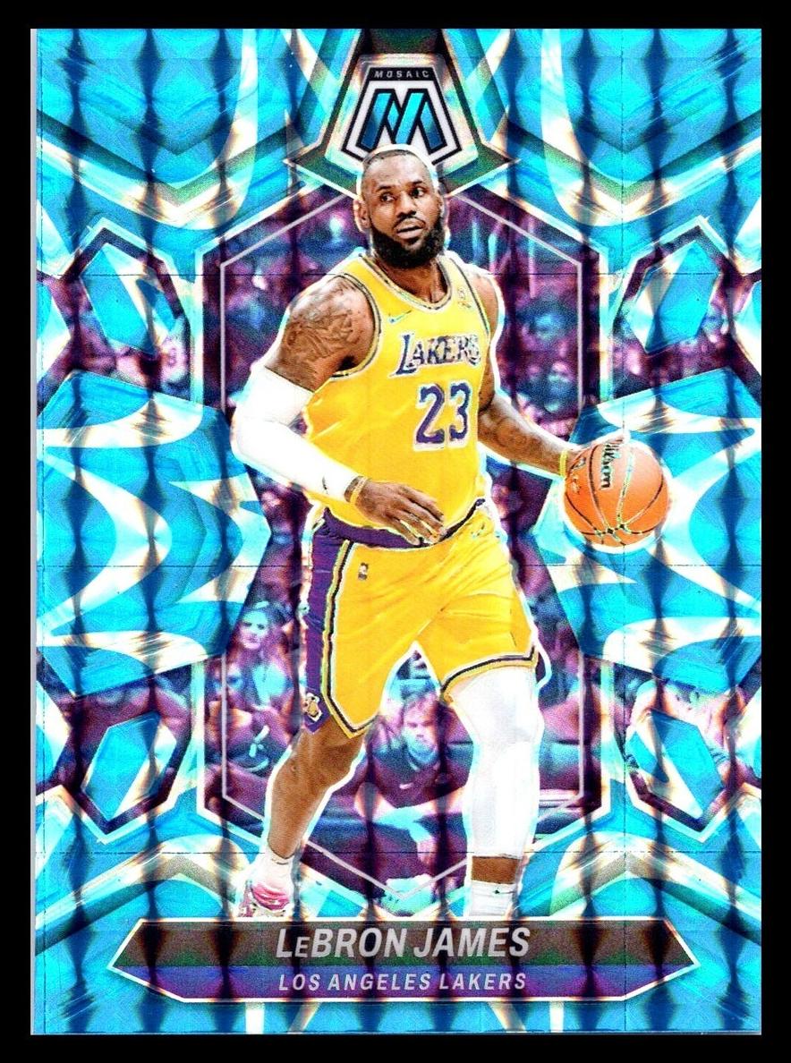 2023 Panini Mosaic Basketball Reactive Blue LeBron James #92 PSA 9