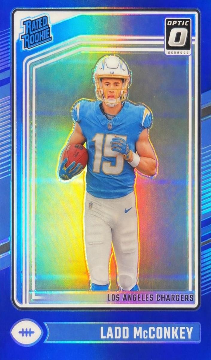 2024 Donruss Optic Football Blue Ladd McConkey #266