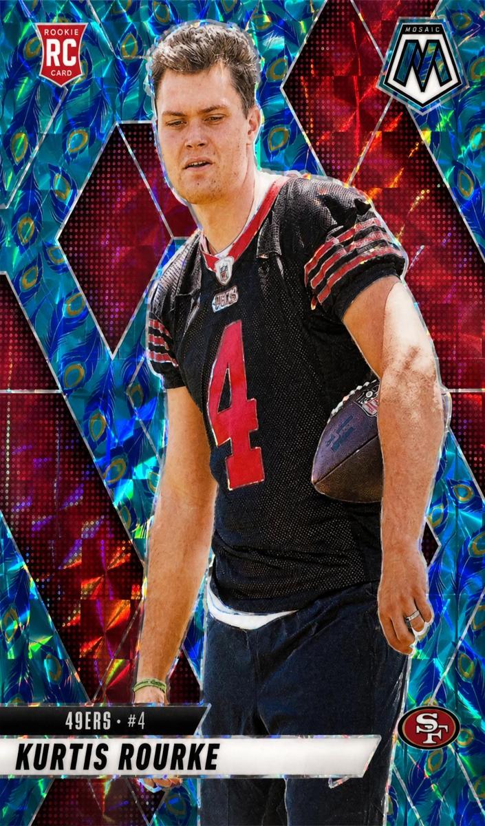 2025 Panini Mosaic Football Choice Peacock Kurtis Rourke #368