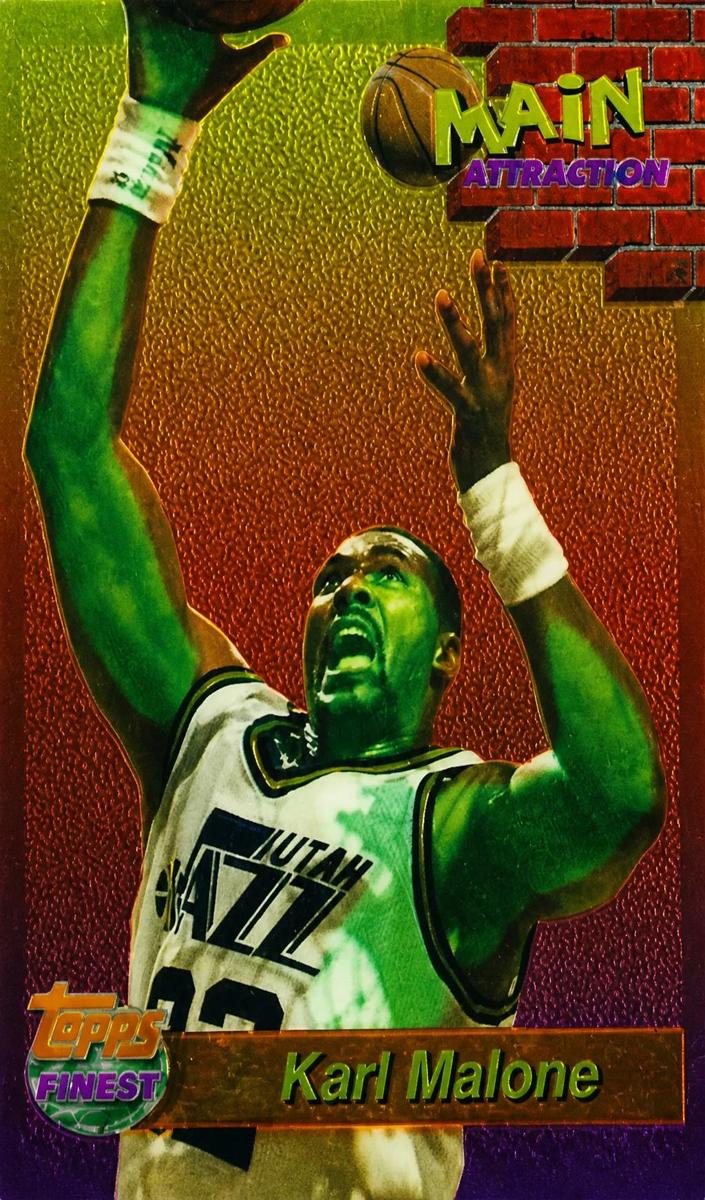 1993 Topps Finest Basketball Karl Malone #26 PSA 10