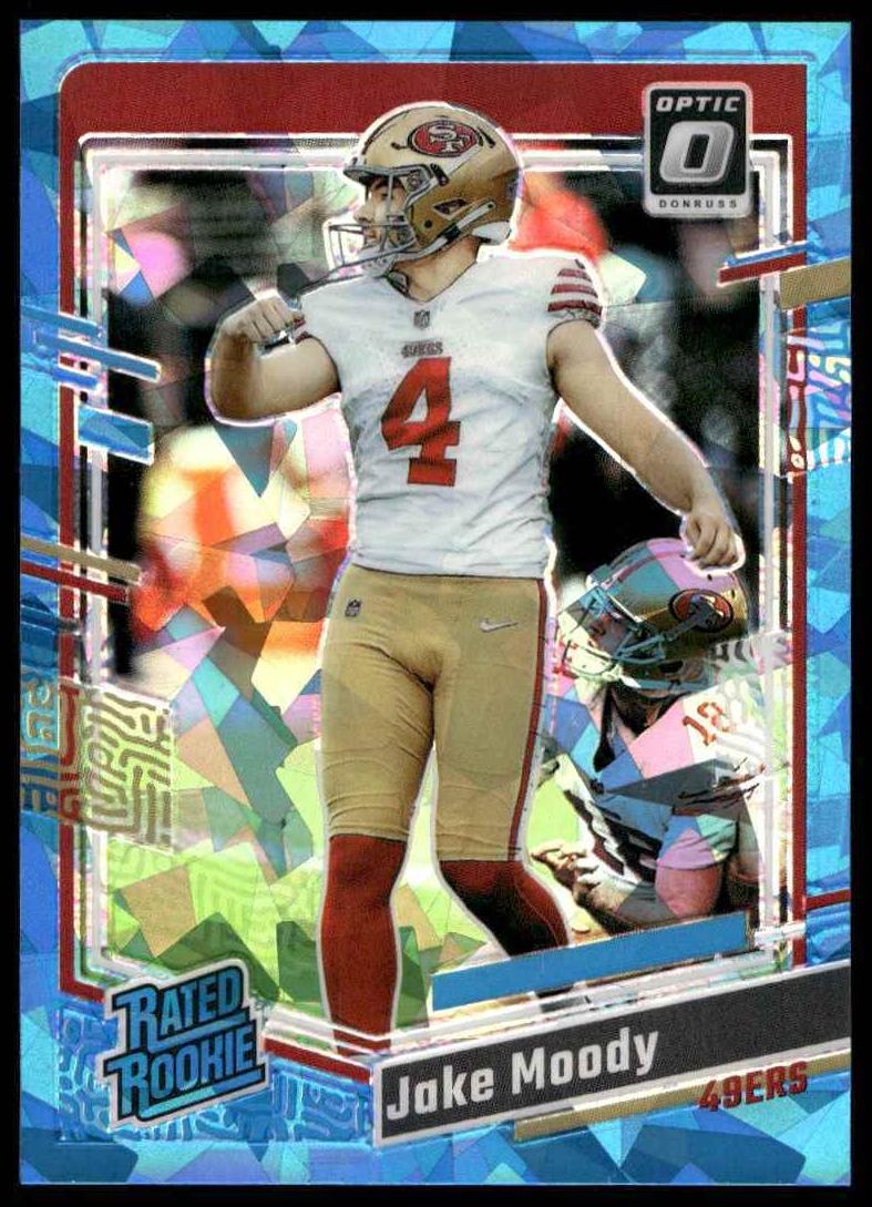 2023 Donruss Optic Football Ice Jake Moody #289 PSA 9