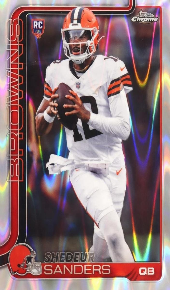 2025 Topps Chrome Football RayWave Refractor Shedeur Sanders #315