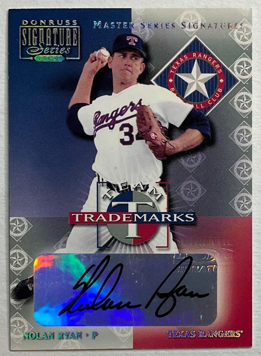 2001 Donruss Signature Series Baseball Master Series Nolan Ryan #NNO PSA 7
