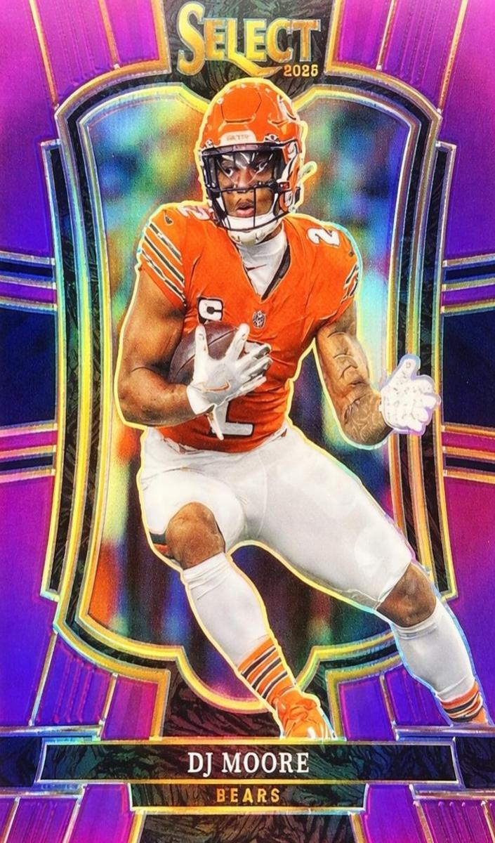 2025 Panini Select Football Purple DJ Moore #173