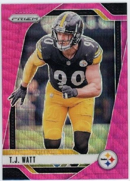 2024 Panini Prizm Football Pink Wave T.J. Watt #245