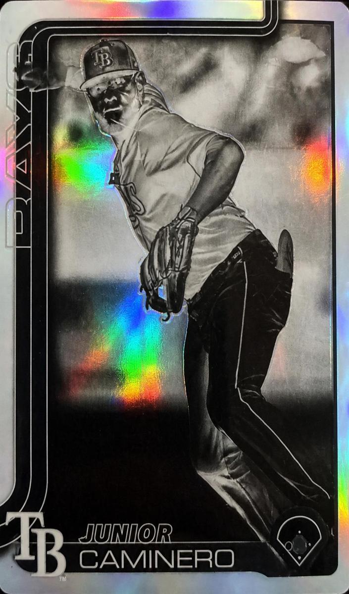 2025 Topps Chrome Update Baseball Negative Refractor Junior Caminero #USC109