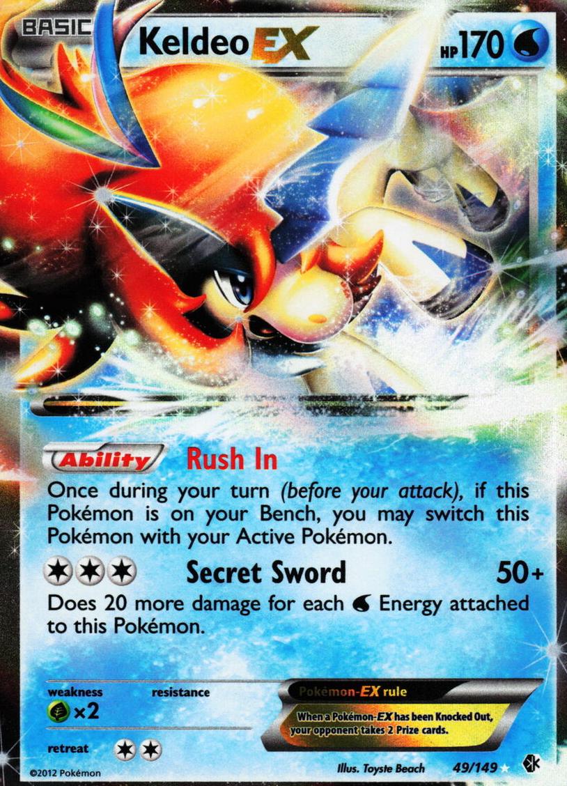2012 Pokemon Black & White Boundaries Crossed Keldeo #49 PSA 9