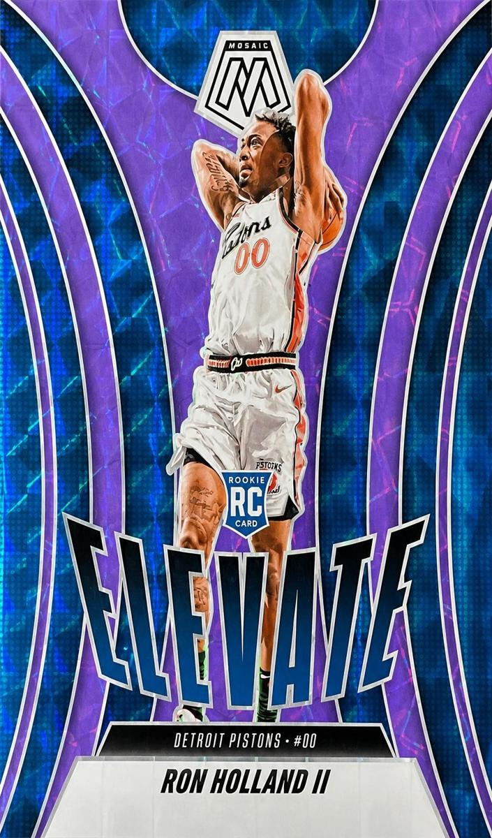 2024 Panini Mosaic Basketball Purple Fluorescent Ron Holland II #15 PSA 10