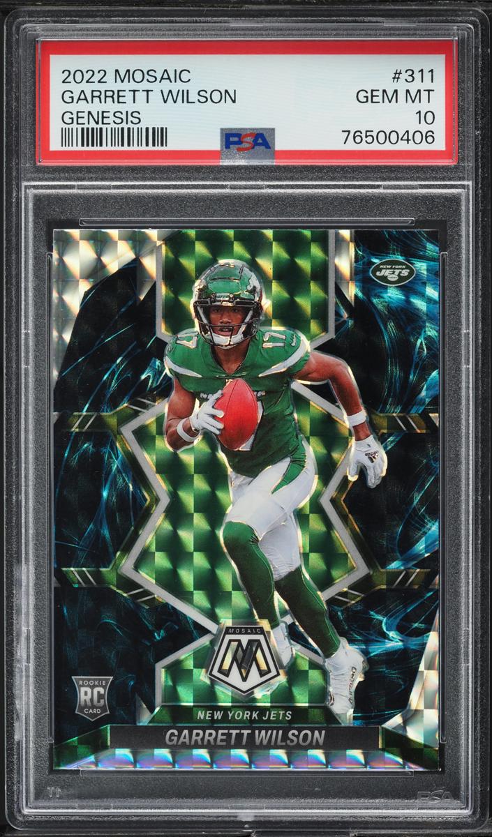 2022 Panini Mosaic Football Genesis Garrett Wilson #311 PSA 10