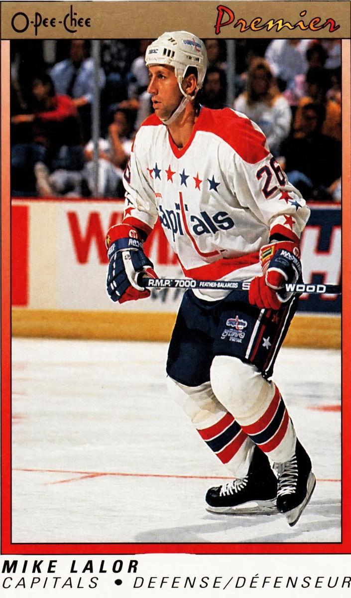 1990 O-Pee-Chee Premier Hockey Mike Lalor #57