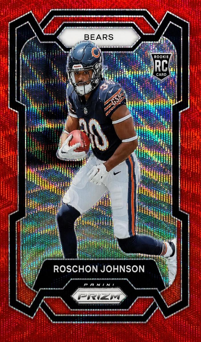 2023 Panini Prizm Football Red Wave Roschon Johnson #314 PSA 10