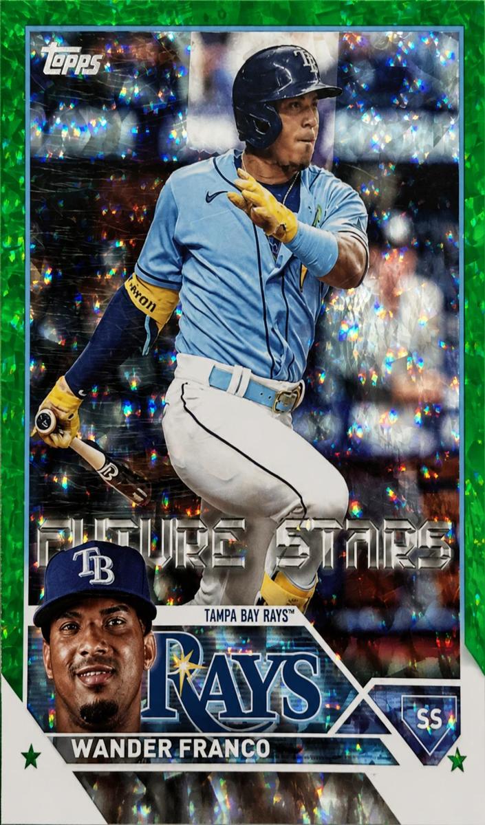 2023 Topps Baseball Green Foil Wander Franco #215 PSA 10