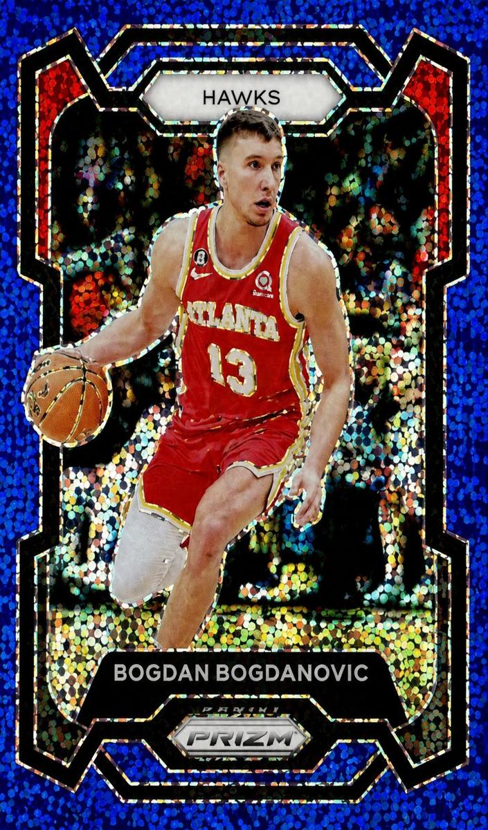 2023 Panini Prizm Basketball Blue Sparkle Bogdan Bogdanovic #23 PSA 10