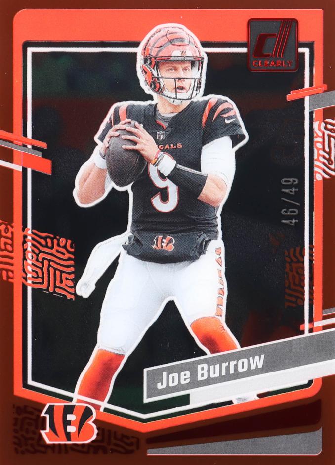 2023 Panini Clearly Donruss Football Red Joe Burrow #11 PSA 9