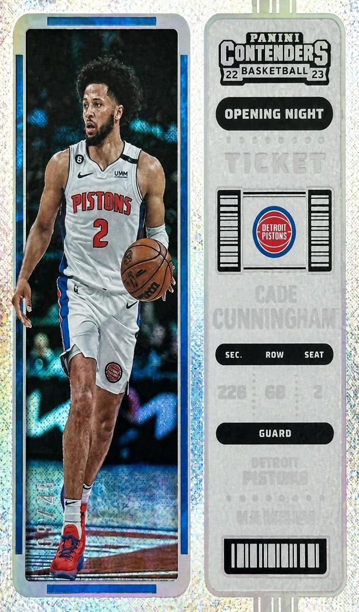 2022 Panini Contenders Basketball Opening Night Ticket Cade Cunningham #44