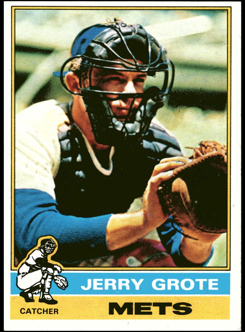 1976 Topps Baseball Jerry Grote #143 PSA 8